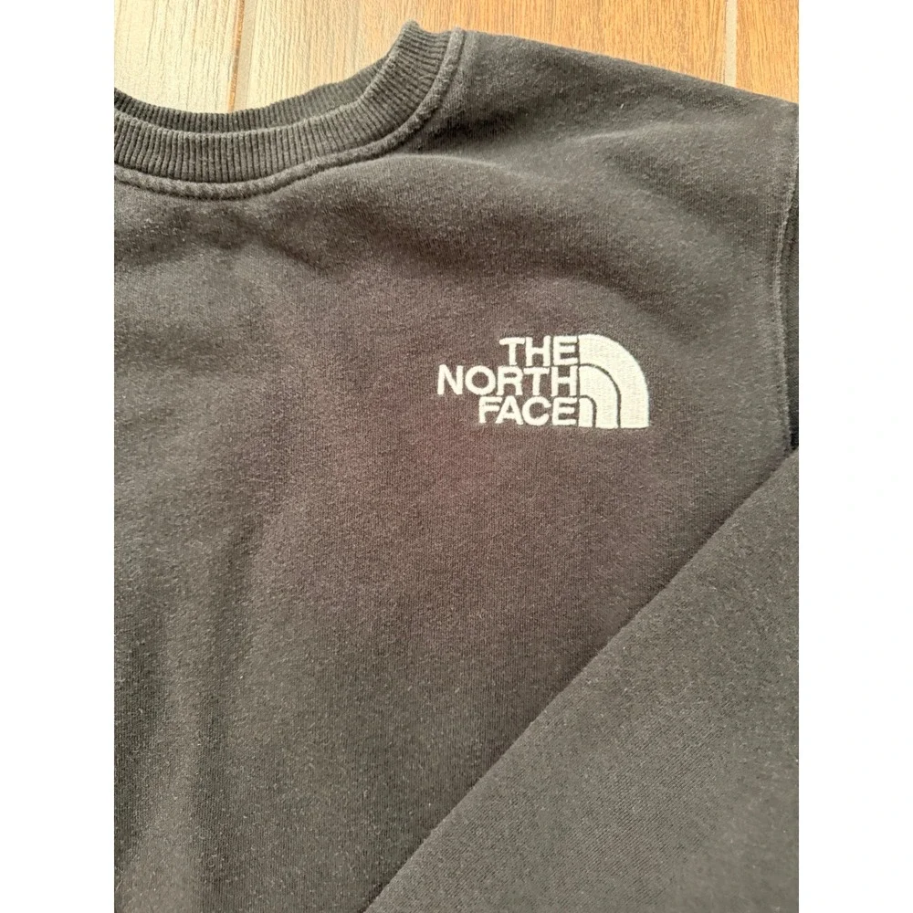 The‎ North Face Unisex Crewneck Sweatshirt Black Logo Pullover Small